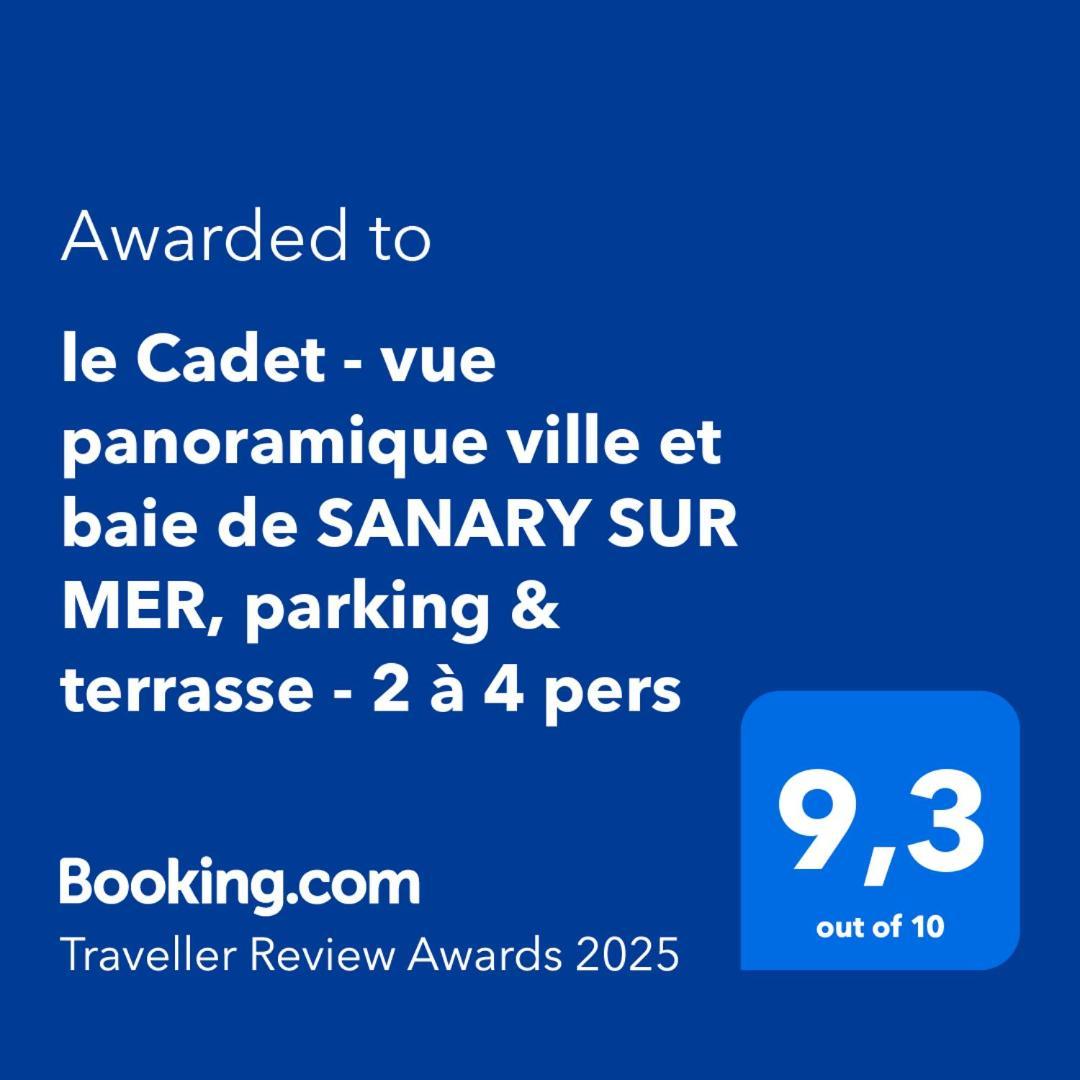 Le Cadet - Vue Panoramique Ville Et Baie De Sanary Sur Mer, Parking & Terrasse - 2 A 4 Pers Dış mekan fotoğraf